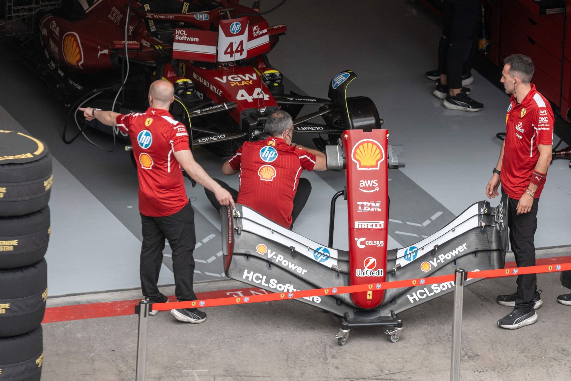 In the box of Lewis Hamilton during the F1 Grand Prix of Austria practice at the Red Bull Ring. Source: Getty